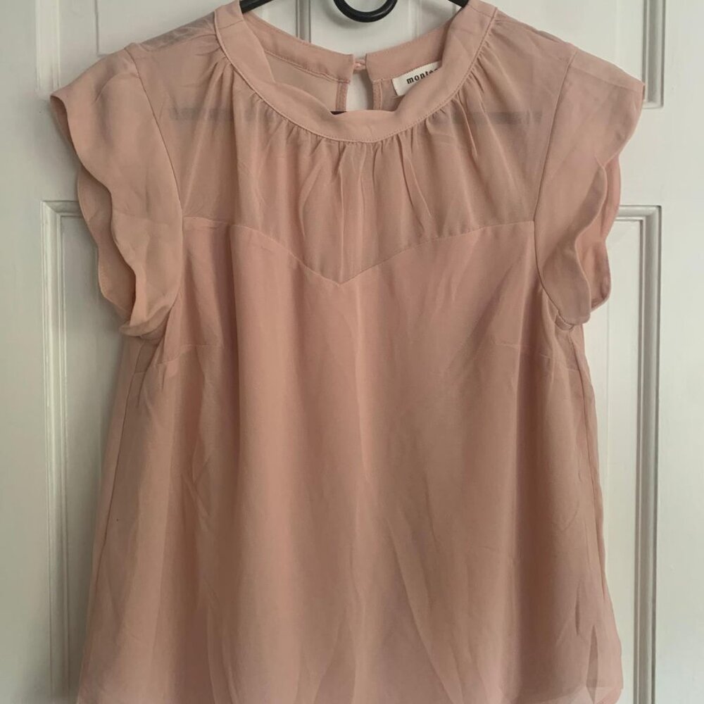Monteau Los Angeles Pink Blouse Size M